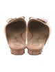 Salvatore Ferragamo Leather Bow Accents Mules