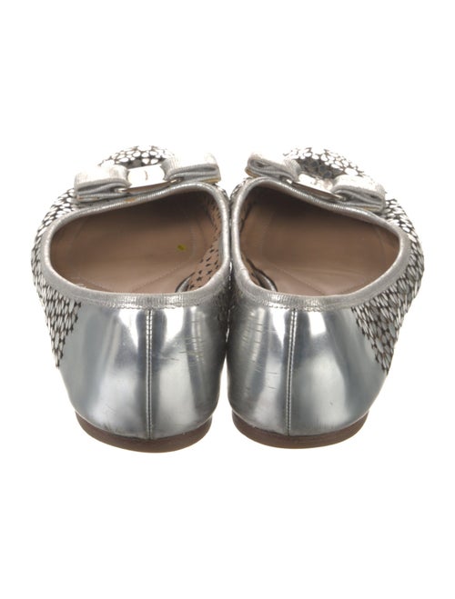 Salvatore Ferragamo Vara Bow Accent Leather Ballet Flats