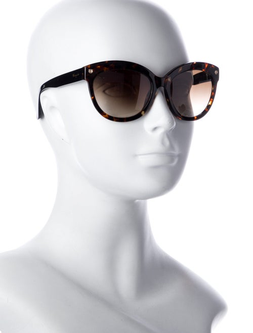 Salvatore Ferragamo Gancini Logo Cat-Eye Sunglasses