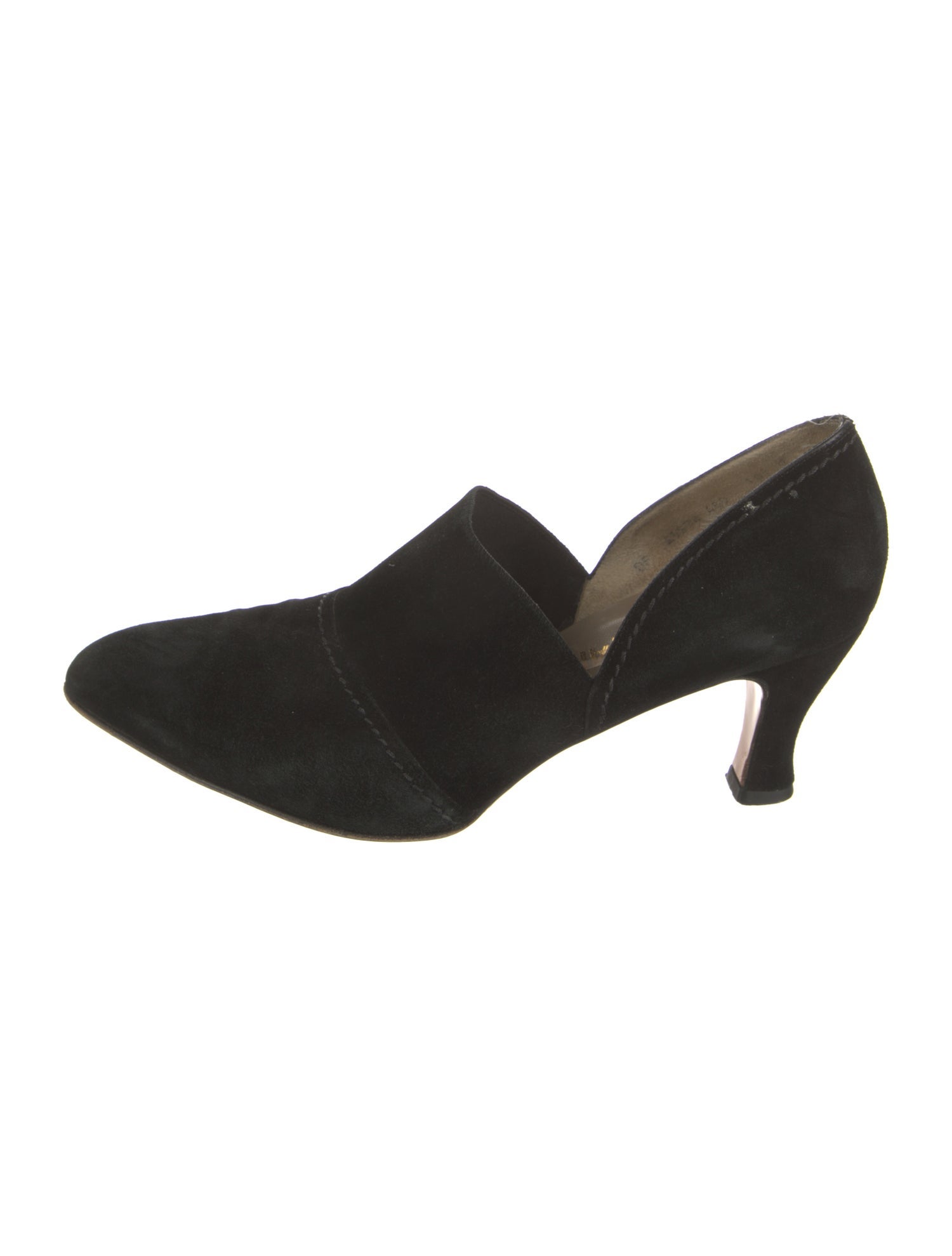 Salvatore Ferragamo Suede Cutout Accent D'Orsay Pumps