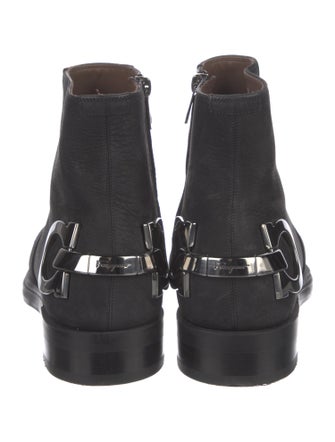 Salvatore Ferragamo Gancio Logo Leather Boots