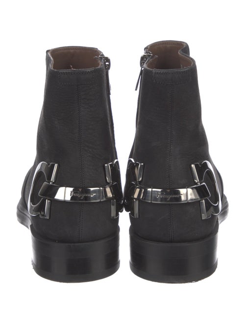 Salvatore Ferragamo Gancio Logo Leather Boots