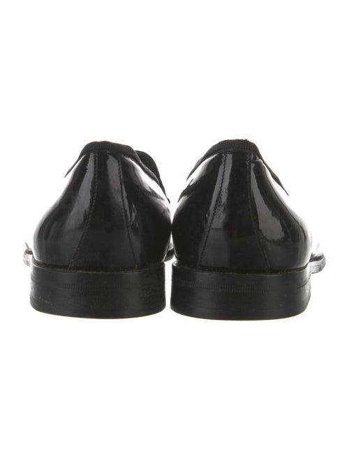 Salvatore Ferragamo Patent Leather Grosgrain Trim Dress Loafers