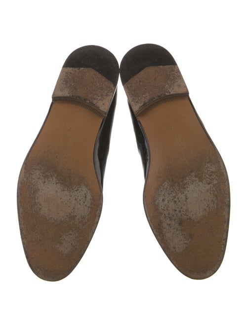 Salvatore Ferragamo Patent Leather Grosgrain Trim Dress Loafers