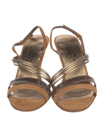 Salvatore Ferragamo Suede Slingback Sandals