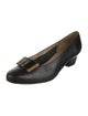Salvatore Ferragamo Leather Bow Accents Pumps