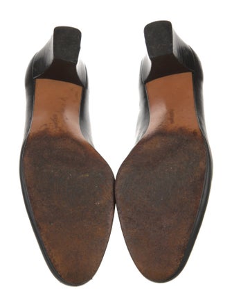 Salvatore Ferragamo Leather Bow Accents Pumps