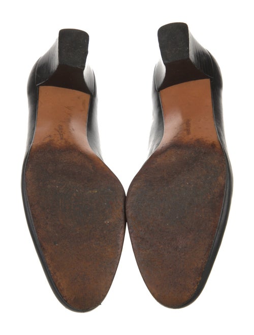 Salvatore Ferragamo Leather Bow Accents Pumps