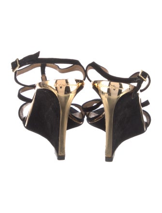 Salvatore Ferragamo Suede T-Strap Sandals