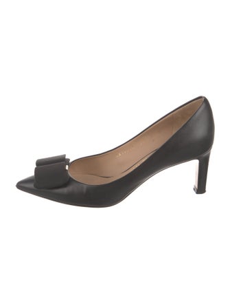 Salvatore Ferragamo Vara Bow Accent Leather Pumps