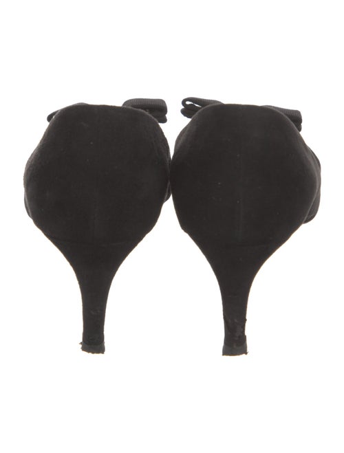 Salvatore Ferragamo Suede Bow Accents Pumps