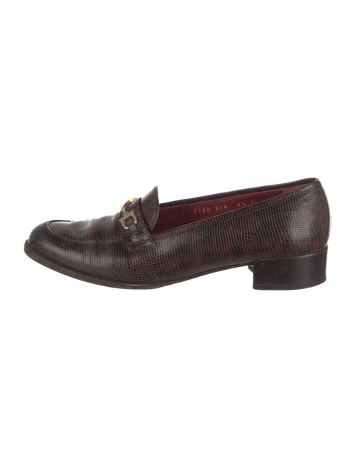Salvatore Ferragamo Gancini Logo Leather Loafers