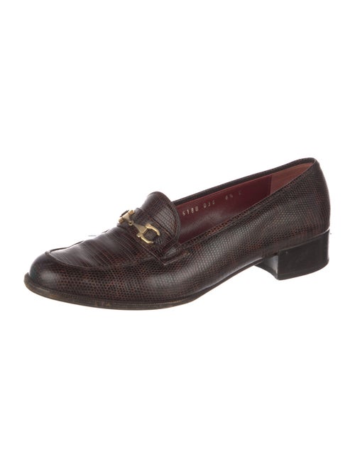 Salvatore Ferragamo Gancini Logo Leather Loafers