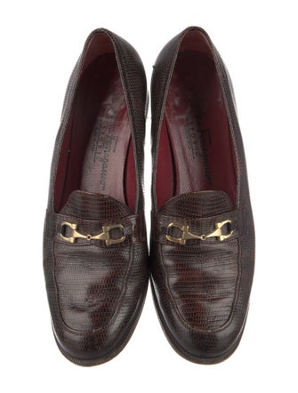 Salvatore Ferragamo Gancini Logo Leather Loafers