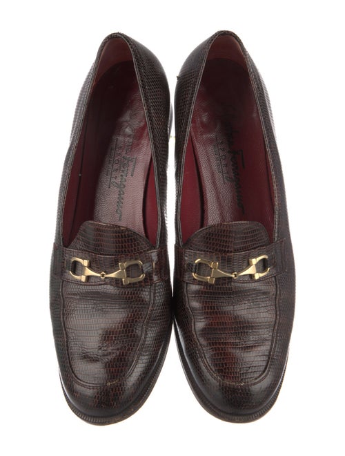 Salvatore Ferragamo Gancini Logo Leather Loafers