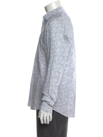 Salvatore Ferragamo Polka Dot Print Long Sleeve Shirt