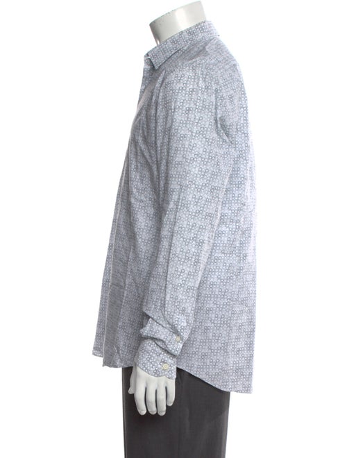 Salvatore Ferragamo Polka Dot Print Long Sleeve Shirt