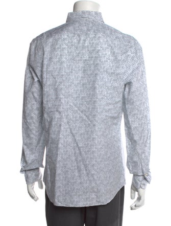 Salvatore Ferragamo Polka Dot Print Long Sleeve Shirt