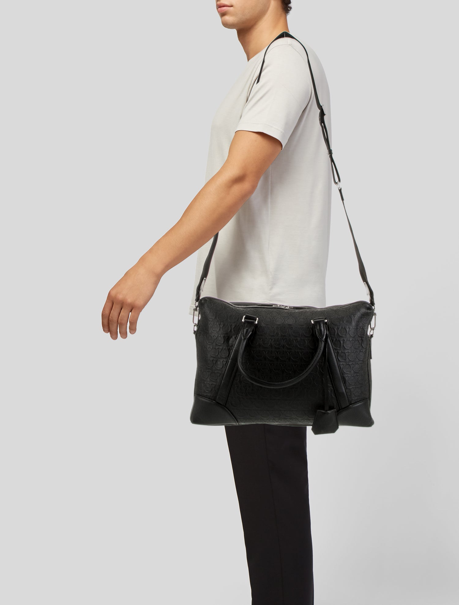 Salvatore Ferragamo Leather Messenger Bag