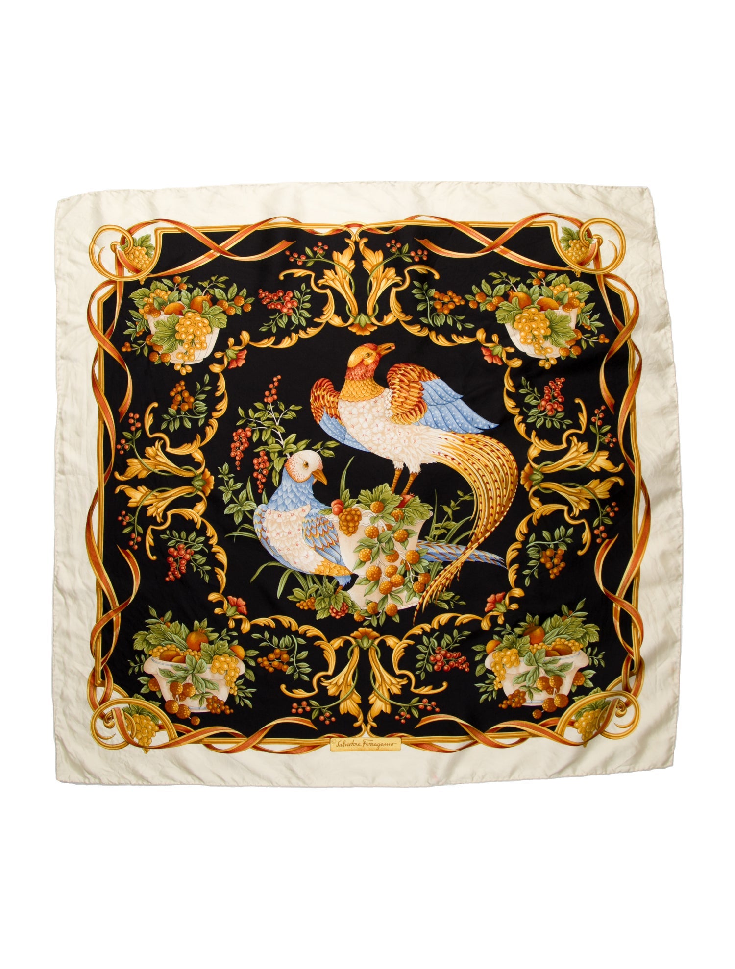 Salvatore Ferragamo Silk Vintage Scarf