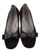 Salvatore Ferragamo Suede Bow Accents Pumps