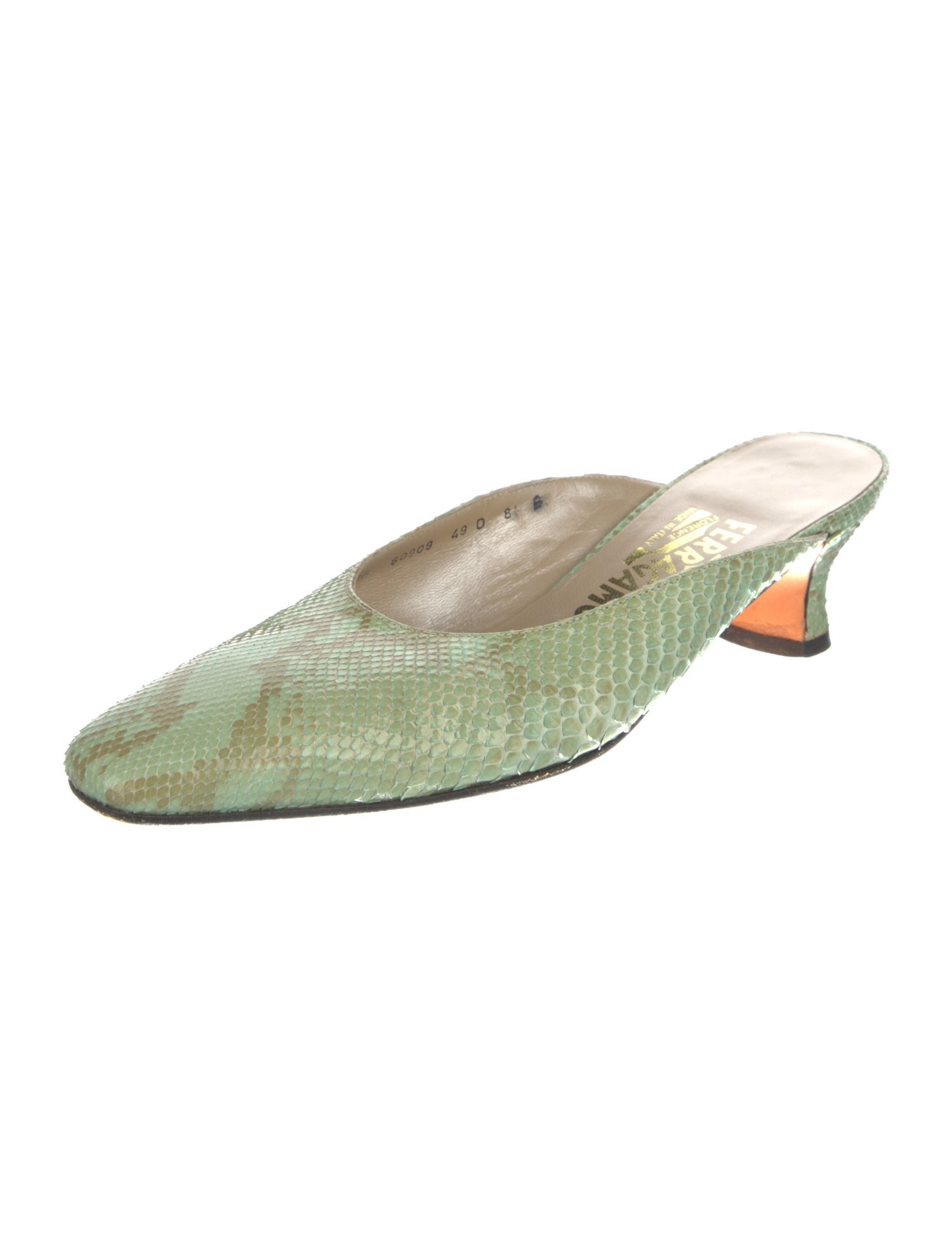 Salvatore Ferragamo Snakeskin Mules