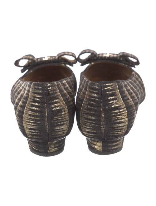 Salvatore Ferragamo Printed Bow Accents Flats