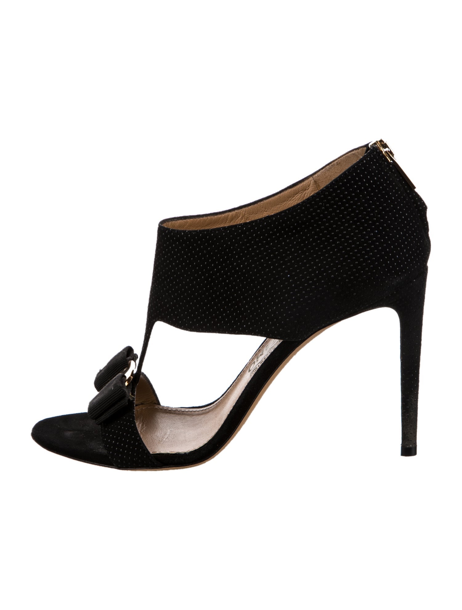 Salvatore Ferragamo Suede Bow Accents Sandals