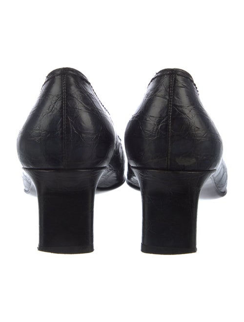 Salvatore Ferragamo Gancini Logo Crocodile Pumps