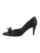 Salvatore Ferragamo Leather Bow Accents Pumps