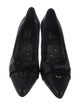 Salvatore Ferragamo Leather Bow Accents Pumps