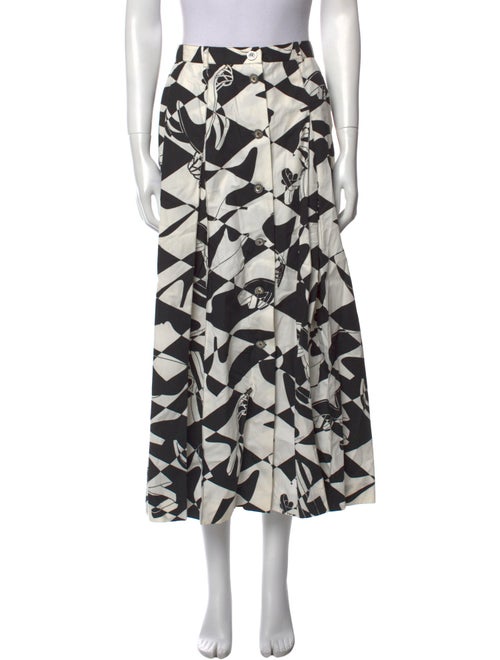 Salvatore Ferragamo Printed Midi Length Skirt