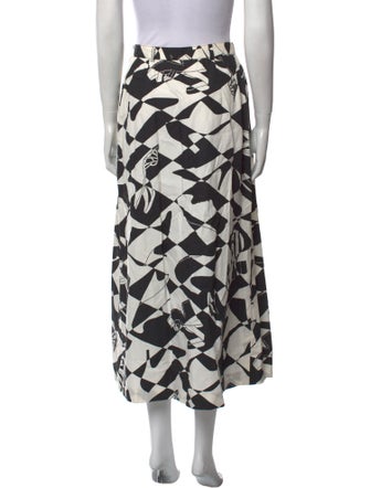 Salvatore Ferragamo Printed Midi Length Skirt