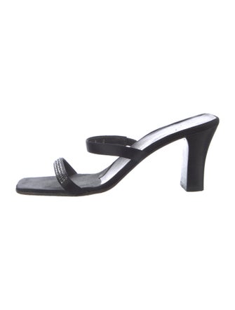 Salvatore Ferragamo Suede Printed Slides