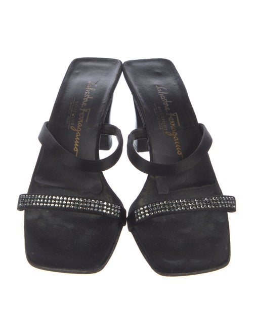 Salvatore Ferragamo Suede Printed Slides