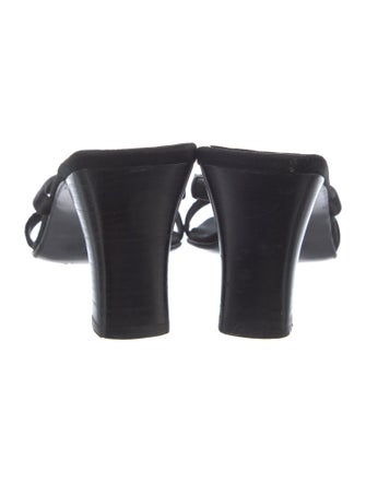 Salvatore Ferragamo Suede Printed Slides