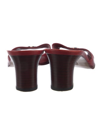 Salvatore Ferragamo Leather Slides