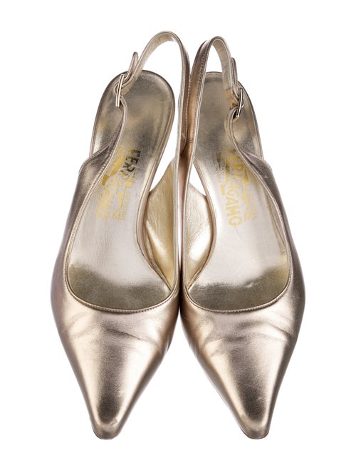 Salvatore Ferragamo Leather Slingback Pumps