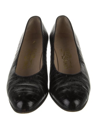 Salvatore Ferragamo Embossed Leather Pumps