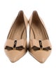 Salvatore Ferragamo Leather Bow Accents Pumps