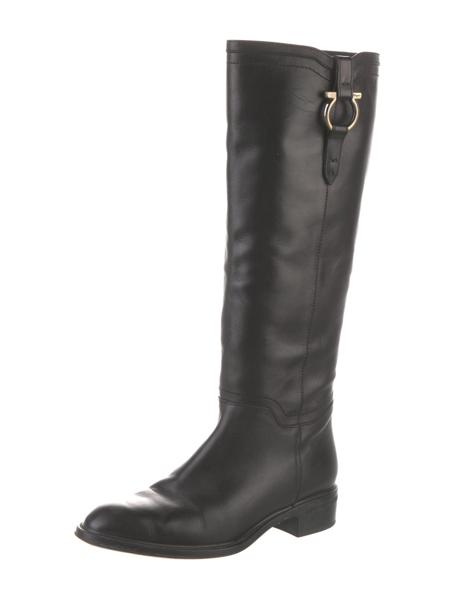 Salvatore Ferragamo Leather Riding Boots