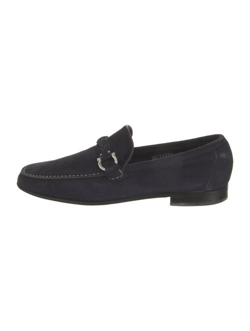 Salvatore Ferragamo Gancini Logo Suede Dress Loafers