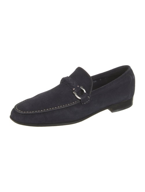 Salvatore Ferragamo Gancini Logo Suede Dress Loafers