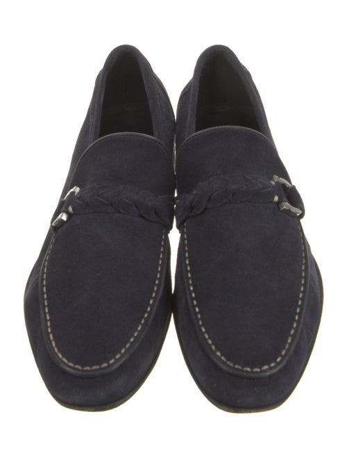 Salvatore Ferragamo Gancini Logo Suede Dress Loafers
