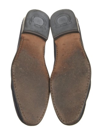 Salvatore Ferragamo Gancini Logo Suede Dress Loafers