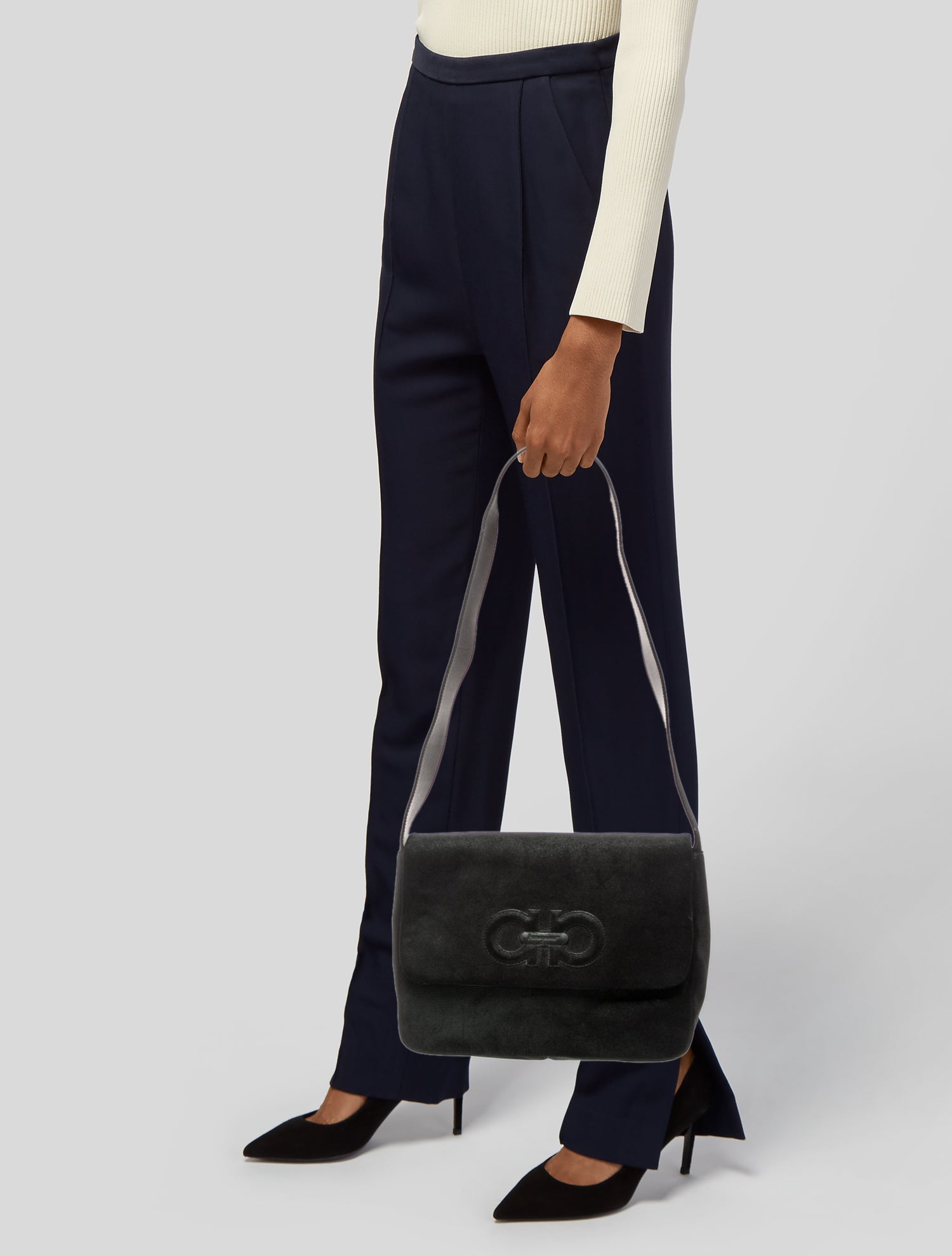 Salvatore Ferragamo Canvas Shoulder Bag