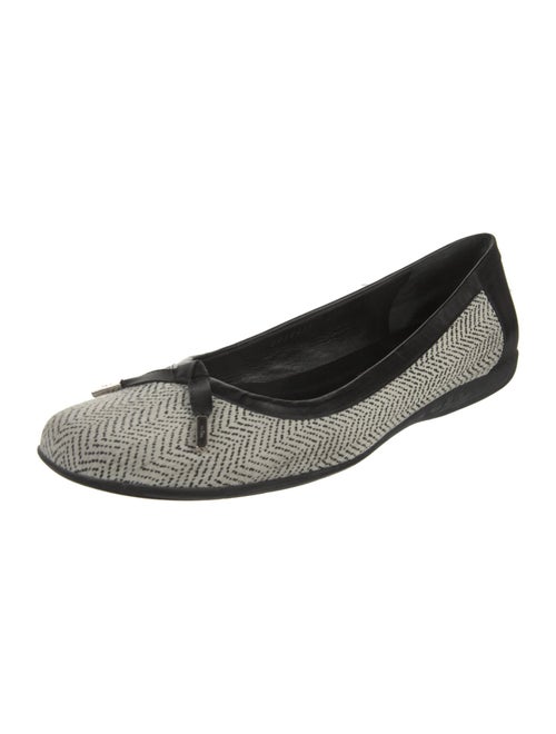 Salvatore Ferragamo Suede Printed Ballet Flats