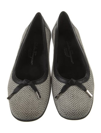 Salvatore Ferragamo Suede Printed Ballet Flats