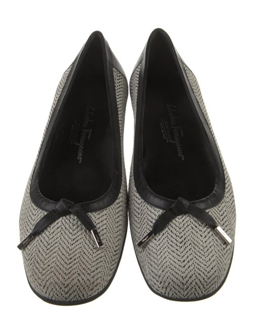 Salvatore Ferragamo Suede Printed Ballet Flats