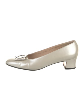 Salvatore Ferragamo Gancini Logo Leather Pumps